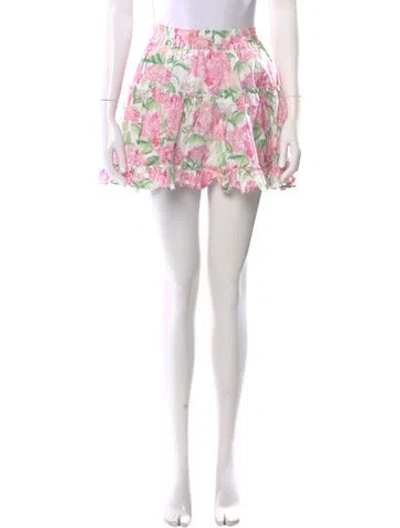 Pre-owned Hill House Home Printed Mini Skirt In White