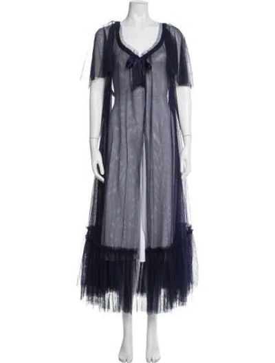 Pre-owned Hill House Home Robe In Blue