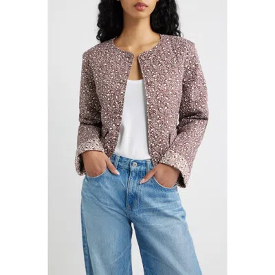 Hill House Home Rowan Cropped Cotton Jacket In Animal Print