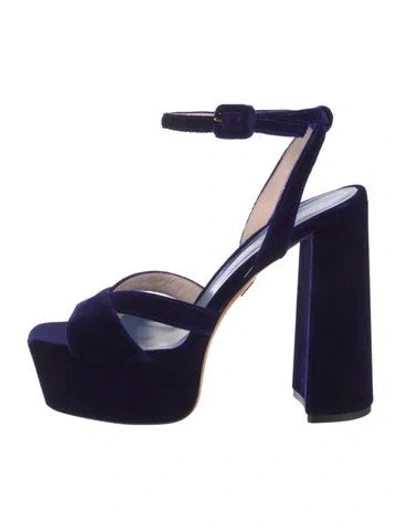 Pre-owned Hill House Home Sandals In Blue