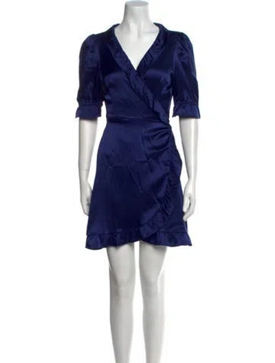 Pre-owned Hill House Home Silk Mini Dress In Blue