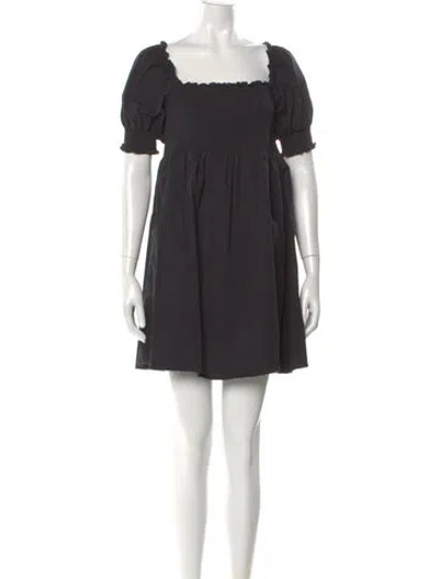 Pre-owned Hill House Home Square Neckline Mini Dress In Gray