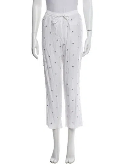 Pre-owned Hill House Home Straight Leg Pants In White