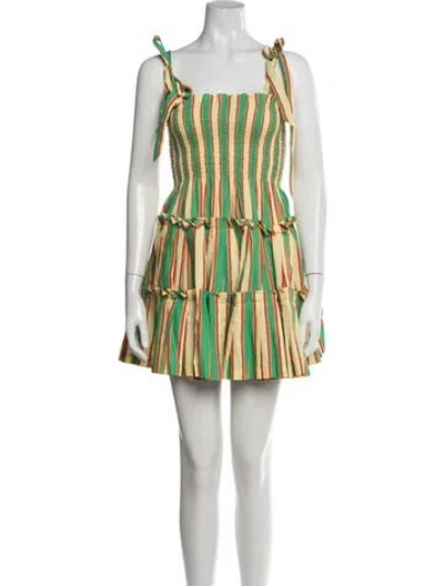 Pre-owned Hill House Home Striped Mini Dress In Multicolor