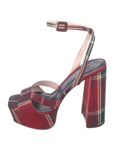 Pre-owned Hill House Home Striped Sandals In Multi