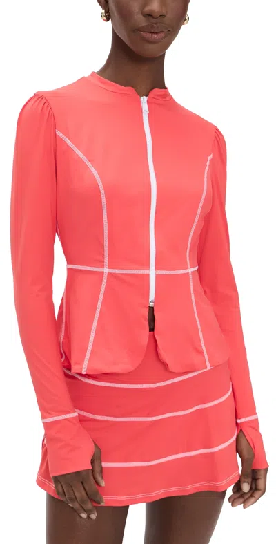 Hill House Home The Alexia Rashguard Top Coral In Orange