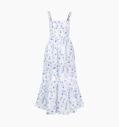 Hill House Home The Anjuli Nap Dress In Blue Botanical