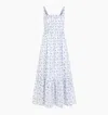 Hill House Home The Anjuli Nap Dress In Blue Vine Stripe