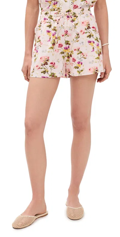 Hill House Home The Audrey Shorts In Pink Bluebonnet