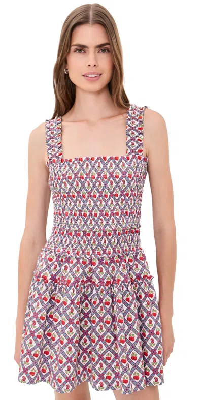 Hill House Home The Azalea Mini Nap Dress Diamond Cherries