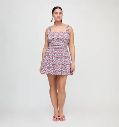 Hill House Home The Azalea Mini Nap Dress In Diamond Cherries Cherry Red