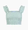 Hill House Home The Azalea Nap Top In Sage Green Tonal Seersucker