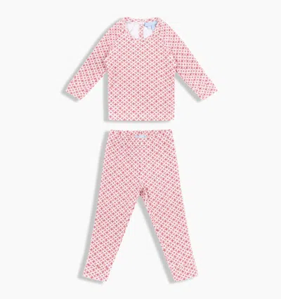 Hill House Home The Baby Pj Set In Rose Circular Lattice