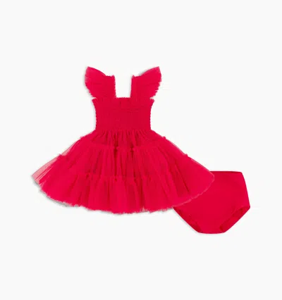 Hill House Home The Baby Tulle Ellie Nap Dress In Red Tulle