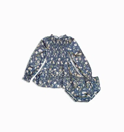 Hill House Home The Baby Viviana Nap Dress In Navy Bluebonnet