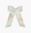 Hill House Home The Belle Bow In Aqua Calico Trellis