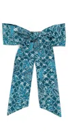 Hill House Home The Belle Bow Calico Trellis, Navy In Calico Trellis, Navy