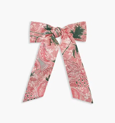 Hill House Home Kids' The Belle Bow In Rose Calico Trellis