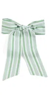 Hill House Home The Belle Bow Variegated Stripe, Apple Green In Variegated Stripe, Apple Green