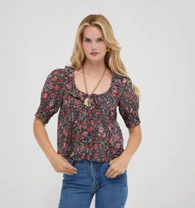 Hill House Home The Camri Top In Jacobean Sprig