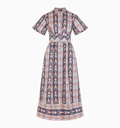 Hill House Home The Carolina Shirt Dress In Navy Emma Stripe