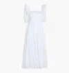 Hill House Home The Corinne Nap Dress In White Shadow Stripe