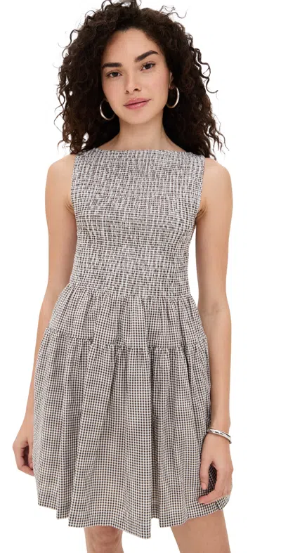 Hill House Home The Cosima Mini Nap Dress Chocolate Gingham