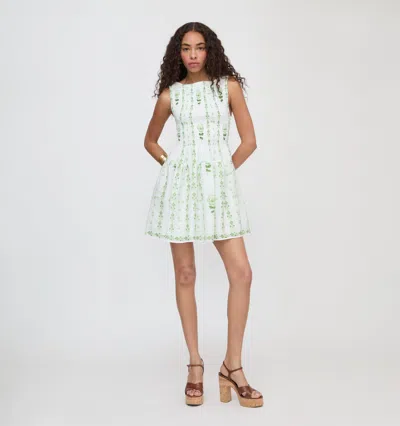 Hill House Home The Cosima Mini Nap Dress Arcadia Border In White