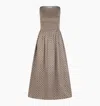 Hill House Home The Cosima Nap Dress In Chocolate Circular Lattice