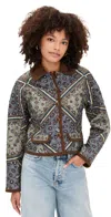 Hill House Home The Dax Jacket Equestrian Scarf/olive In Multi