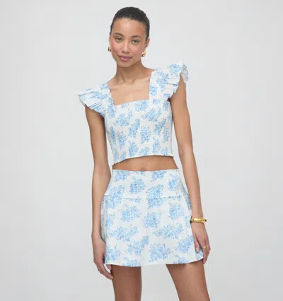 Hill House Home The Delphine Mini Nap Skirt In Blue