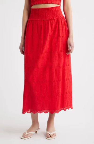Hill House Home The Delphine Nap® Midi Skirt In Red