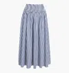 Hill House Home The Delphine Nap Skirt In Navy Stripe
