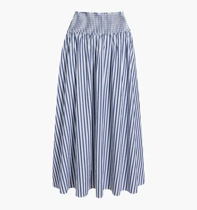 Hill House Home The Delphine Nap Skirt In Navy Stripe