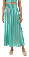 Hill House Home The Delphine Nap Skirt Sunset Stripe In Orange