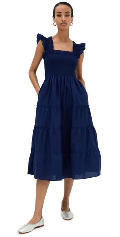 Hill House Home The Maternity Ellie Nap Dress Navy Cotton