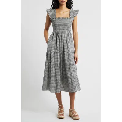 Hill House Home The Ellie Gingham Nap Midi Dress In Blue