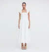 Hill House Home The Ellie Maxi Nap Dress In White Tonal Seersucker