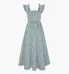 Hill House Home The Maternity Ellie Maxi Nap Dress Green Stripe