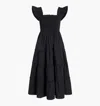 Hill House Home The Ellie Maxi Nap Dress In Black Poplin