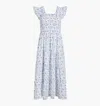 Hill House Home The Ellie Nap Dress In Blue Vine Stripe