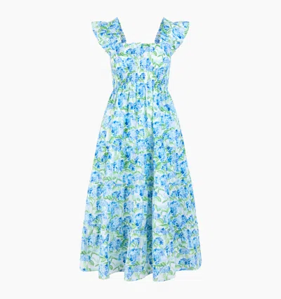 Hill House Home The Ellie Nap Dress In Blue Watercolor Hydrangea