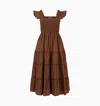 Hill House Home The Ellie Nap Dress In Chocolate Tonal Seersucker