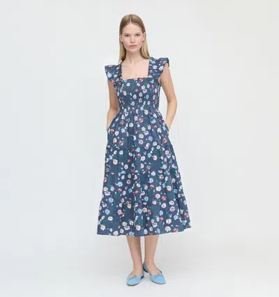 Hill House Home The Ellie Nap Dress In Navy Belgravia Floral Ikat