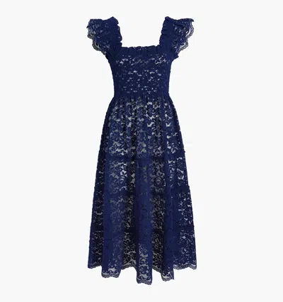 Hill House Home The Ellie Nap Dress In Navy Lace