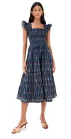 Hill House Home The Ellie Nap Dress In Trailing Fern/navy Multi
