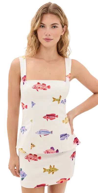 Hill House Home The Emma Top Rainbow Fish In Multi