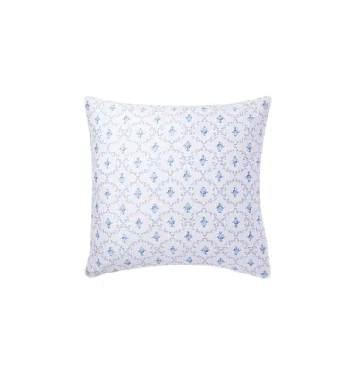 Hill House Home The Euro Sham - Printed Sateen In Blue Trellis