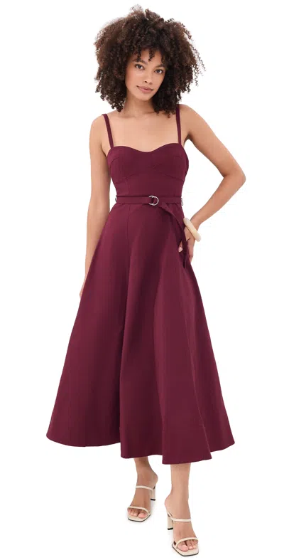 Hill House Home The Fiona Dress Windsor Wine In Burgundy