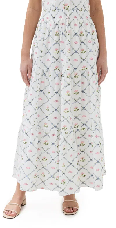 Hill House Home The Florence Nap Skirt Butterfly Trellis In Multi